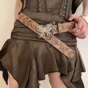Metallic butterfly vintage belt