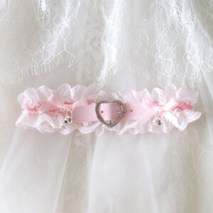 Pink doll heart garter