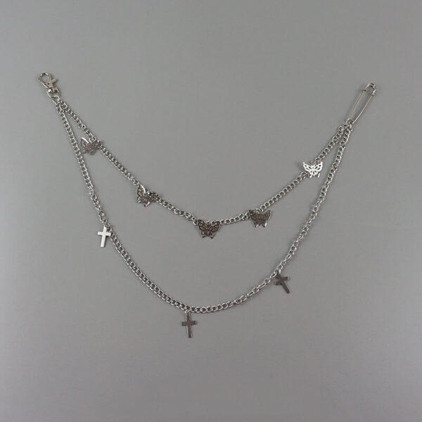 butterfly waist chain brooch